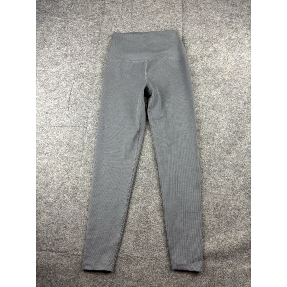 Beyond Yoga Gray Heather Ribbed High Waisted‎ 7/8 Leggings Women's XS Pilates